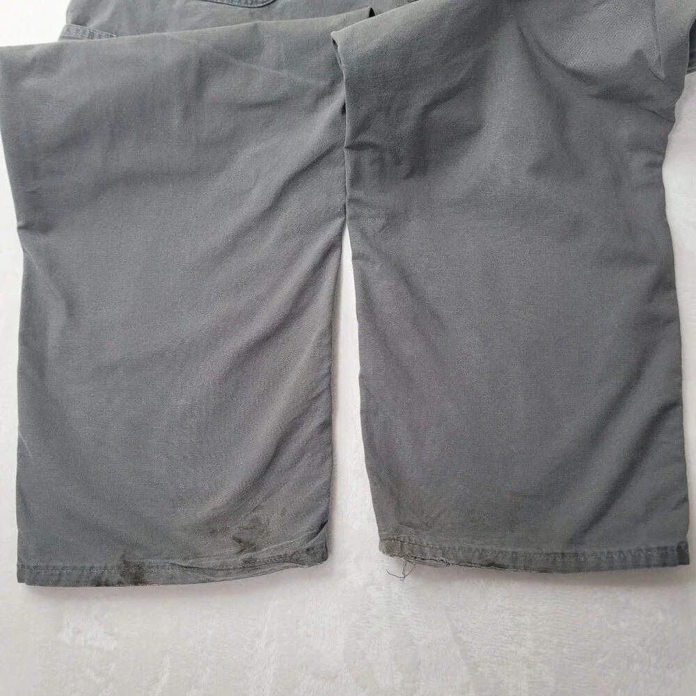 Carhartt Dungaree w/ Suspender Button Men's Gray Carpenter Work Pants Size 42X28 - Picture 11 of 12